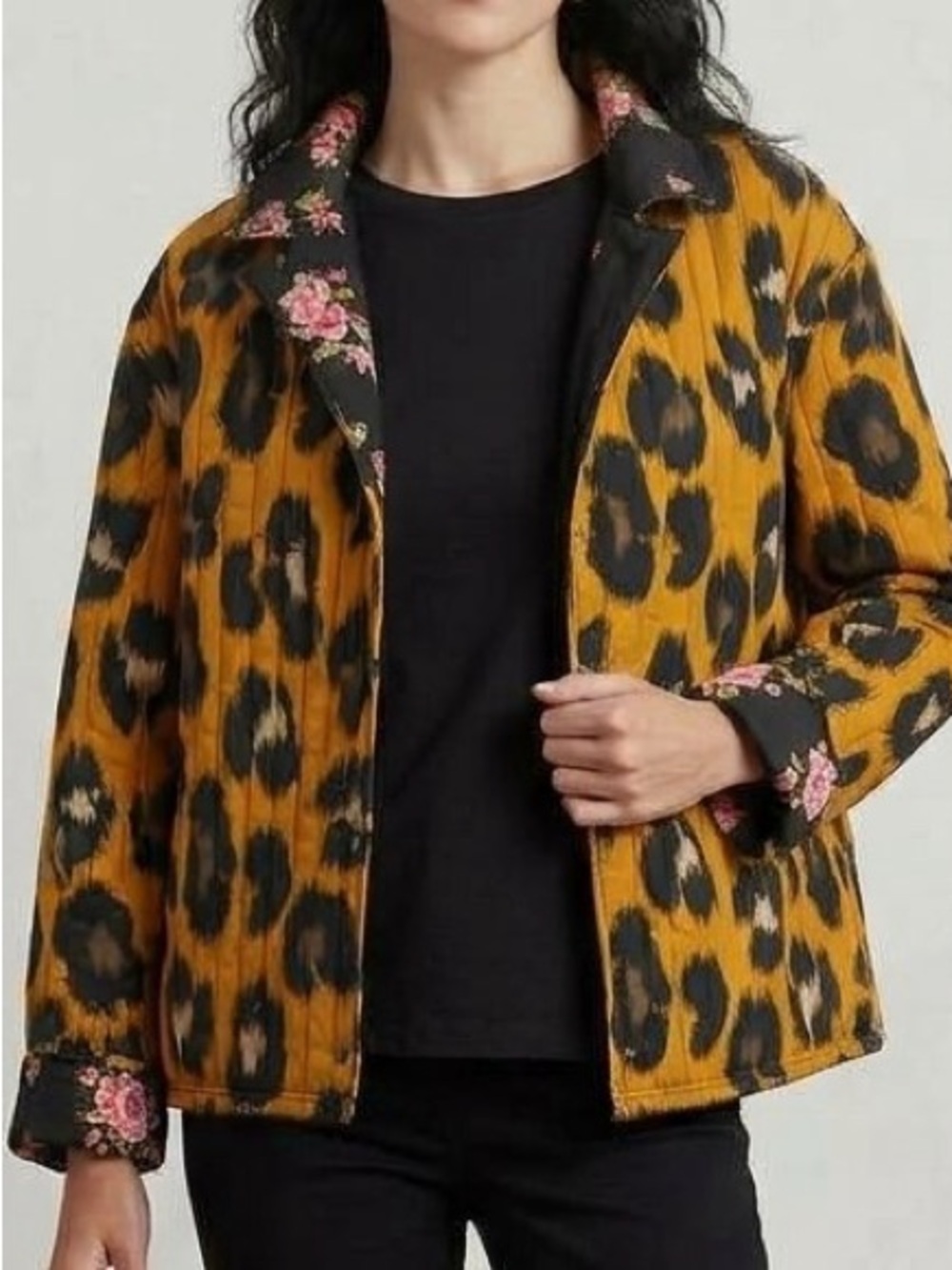 nicole by Nicole Miller Reversible Stretch Poplin Quilted Jacket